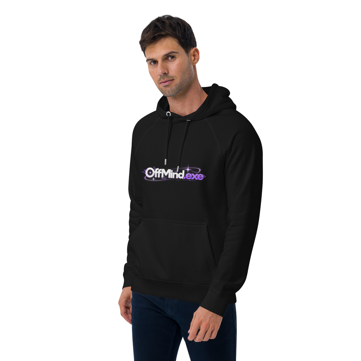 Unisex eco raglan hoodie logo